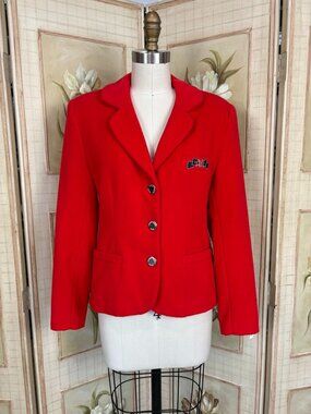 1980s Courreges 2, Blazer, Red